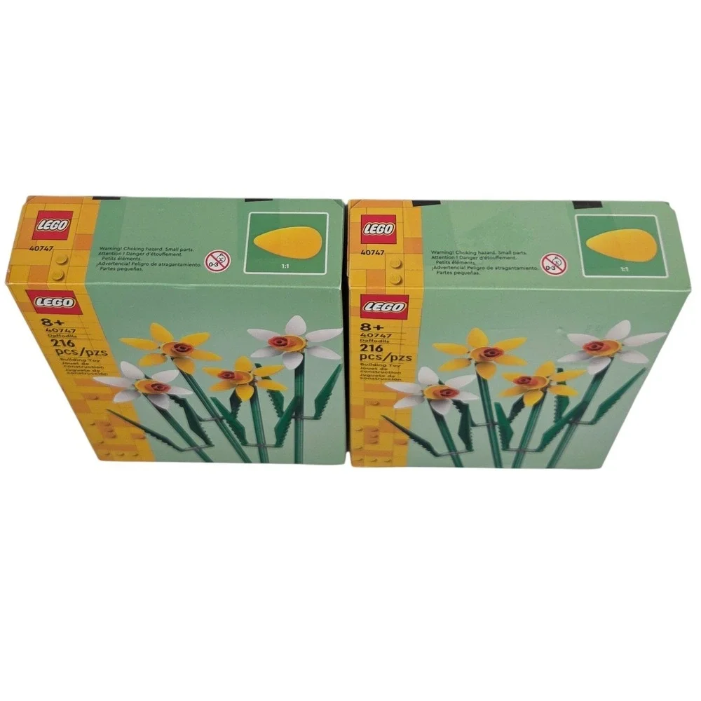 (LOT 2) LEGO Daffodils 40747 Flower Building Set 216 PCS Botanical New Sealed‎